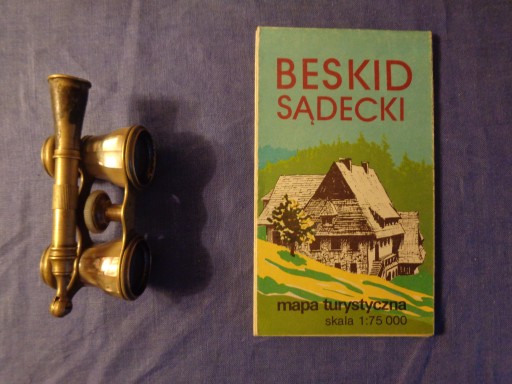 Mapa turystyczna BESKID SĄDECKI 1983 PRL 1:75 000 Mapa