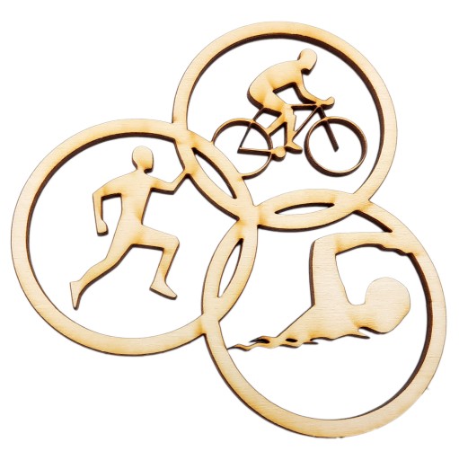 TRIATHLON OZDOBA ZE SKLEJKI - dekor drewniany
