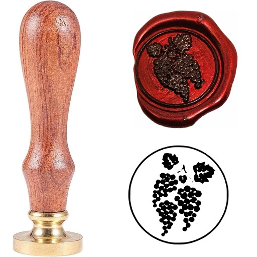 Pieczęć, stempel do wosku, laku wzór WINOGRONO
