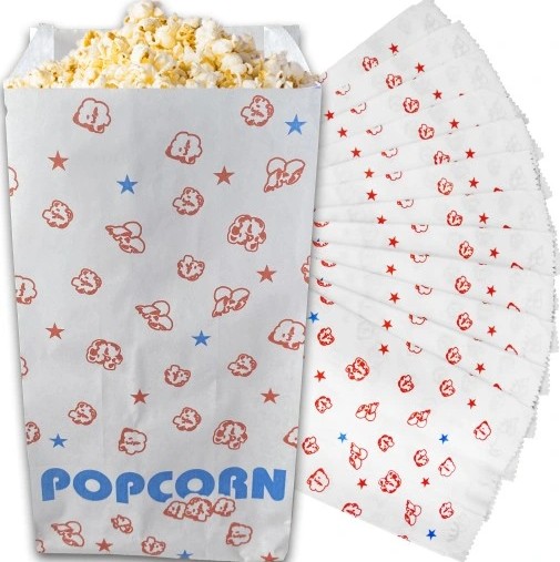 TOREBKI NA POPCORN PAPIEROWA OPAKOWANIA MAŁE 200 SZTUK