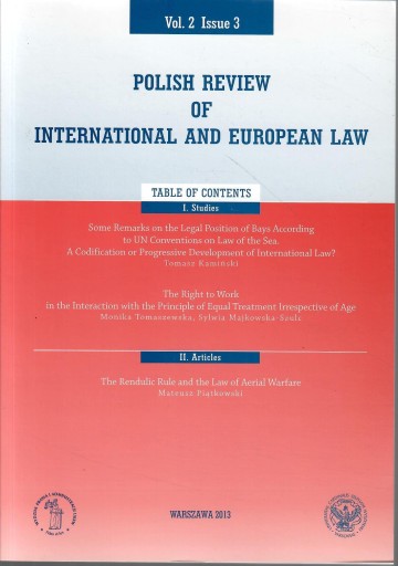 POLISH REVIEW OF INTERNATIONAL Vol. 2 Issue 3