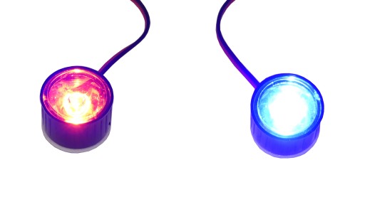 STROBOSKOPY OZDOBNE LED mini czerwono niebieskie