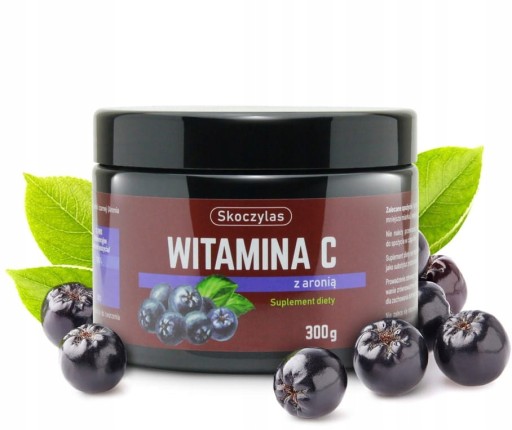 WITAMINA C z ARONIĄ w proszku 300g SKOCZYLAS