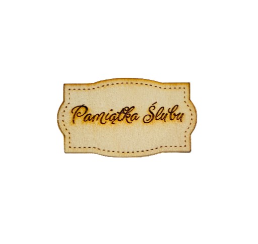 Tabliczka z napisem pamiątka ślubu grawer 7 cm w10