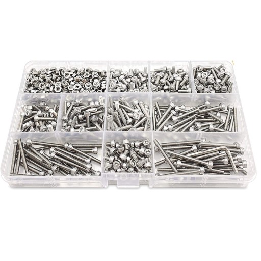 JFBL 620Pcs zestaw asortymentowy M3, śruby z łbem