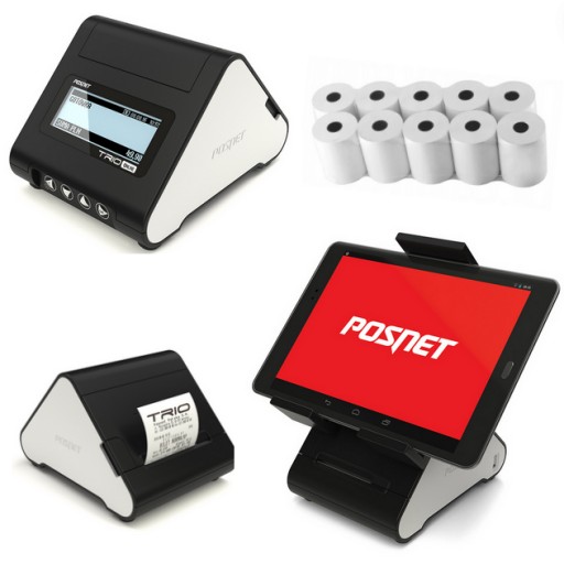 DRUKARKA FISKALNA POSNET TRIO ONLINE 57MM ROLKI ZGLOSZENIE UCHWYT USB