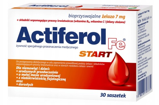 Actiferol START żelazo 7mg 30 saszetek