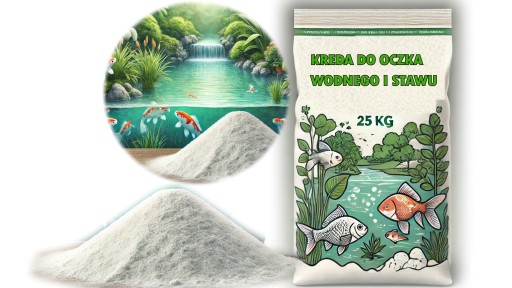 BEZPIECZNA KREDA DO STAWU oczka wodnego 25kg ekologiczna dla ryb koi 100m2