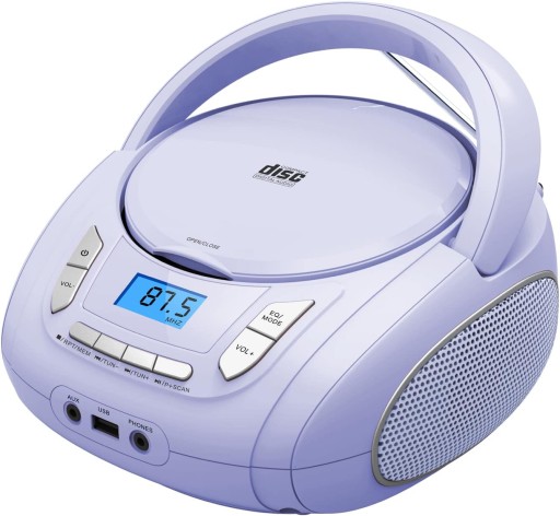 Przenośny radioodtwarzacz radio sieciowo-bateryjne Bluetooth CD FM USB AUX