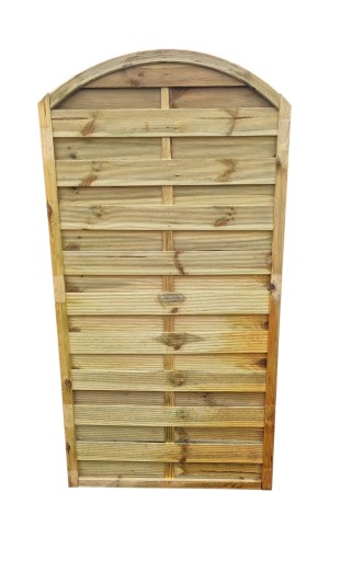 Płot lamelowy łukowy 90x180 gruba rama 4,4 cm