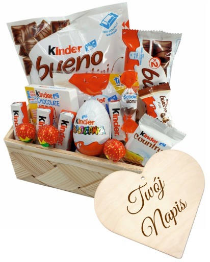 Kosz prezentowy GRAWER KINDER na PREZENT Dzień Dziecka dla Chłopaka dzieci