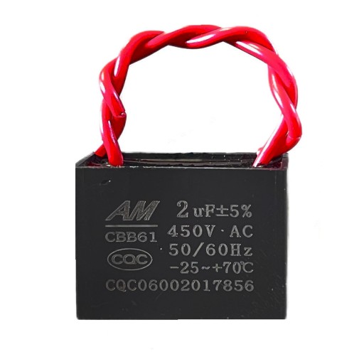 Kondensator rozruchowy silnika 2uF CBB61 do 450V