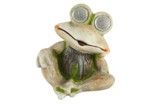 LAMPKA SOLARNA ŻABA FIGURKA DEKORACJA OGRÓD