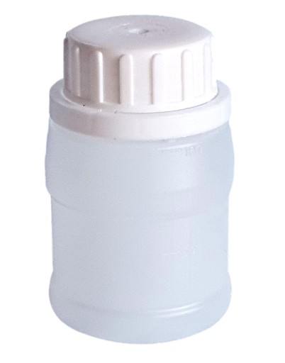 BUTELKA PLASTIKOWA HDPE 100ml nakrętka plomba