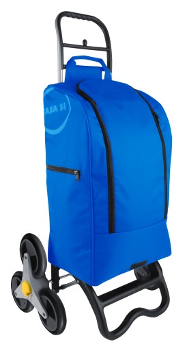 Wózek torba termiczna na zakupy 3 kółka Blue Buddy na schody