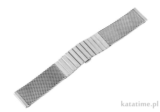 BRANSOLETKA DO ZEGARKA gruby mesh regulacja 18 mm