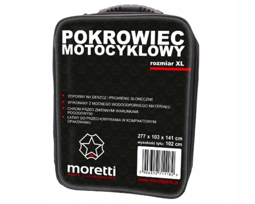 POKROWIEC MOTOCYKLOWY NA MOTOCYKL WODOODPORNY XL
