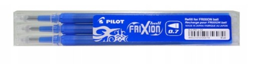 PILOT WKŁADY KULKOWE FRIXION 0,7 mm, opak 3 sztuki