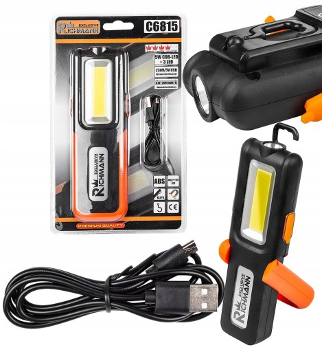 LAMPA LATARKA WARSZTATOWA AKUMULATOR 5W POWERBANK