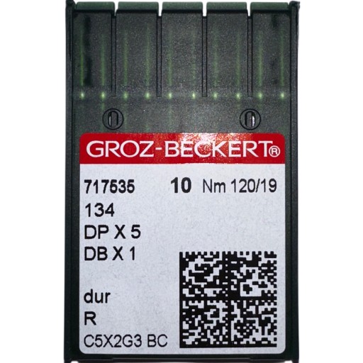 IGŁY DO MASZYN SZWALNICZYCH GROZ BECKERT STĘBNÓWKA OSTRE 135x5 DPx5 120/19R