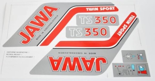 Naklejki Jawa 350 TS 638 komplet