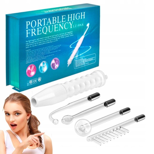 DARSONVAL DERMA WAND 4 ELEKTRODY DO TWARZY CIAŁA WŁOSÓW PIELĘGNACJA