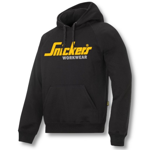 BLUZA Z KAPTUREM SNICKERS EXCLUSIVE LINE BAWEŁNIANA GRUBA CZARNA MĘSKA