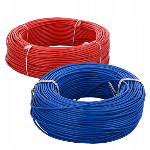 Przewód 1,5mm czerwony niebieski kabel 2x100MB