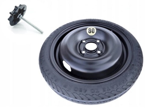 Koło dojazdowe 14 VW UP CITIGO MII + ŚRUBA DO BAGAŻNIKA