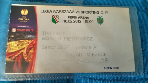 Bilet Legia Warszawa - Sporting C.P.