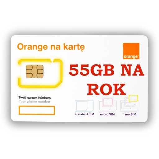 STARTER INTERNET NA KARTE ORANGE FREE 55 GB NA ROK