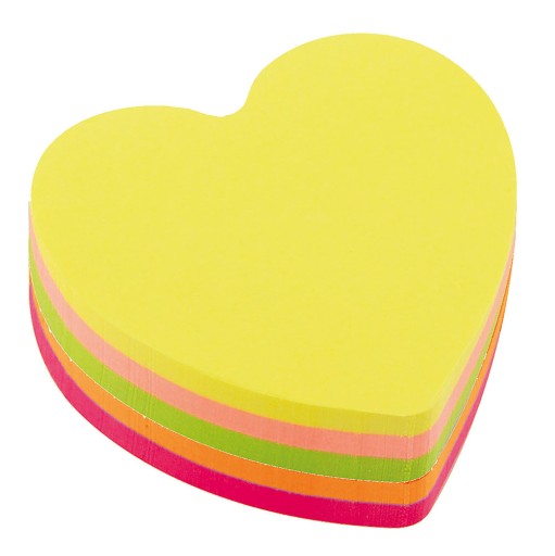 BLOCZEK karteczki samoprzylepne STICKY notes SERCE