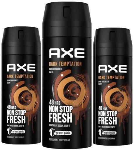Axe Dark Temptation Intensywny Dezodorant 3x 150ml - Kusząca Nuta Zapachu