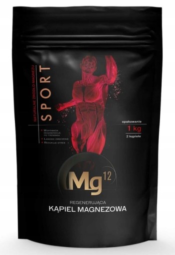 Mg12 SPORT płatki magnezowe do kąpieli 1000g/ 1 kg
