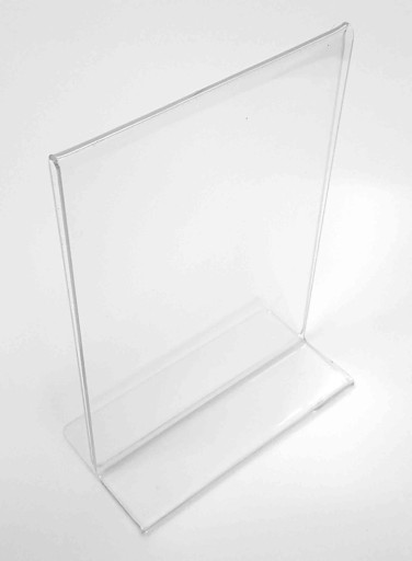 Stojak Plexi typ T A5 menu ulotka dwustronny