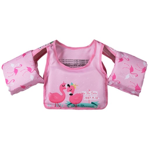Dziecięca kamizelka do pływania dla dzieci chłopiec dziewczęta maluch pływająca letnia koszulka treningowa Flamingo