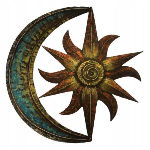 3xSun Moon metalowa rzeźba ścienna 3 szt