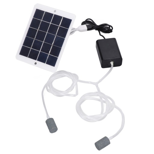 SOLARNY NAPOWIETRZACZ STAWU POMPA TLENU Z WĘŻEM