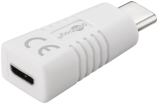 Adapter wtyk USB-C - gniazdo microUSB Goobay Biały
