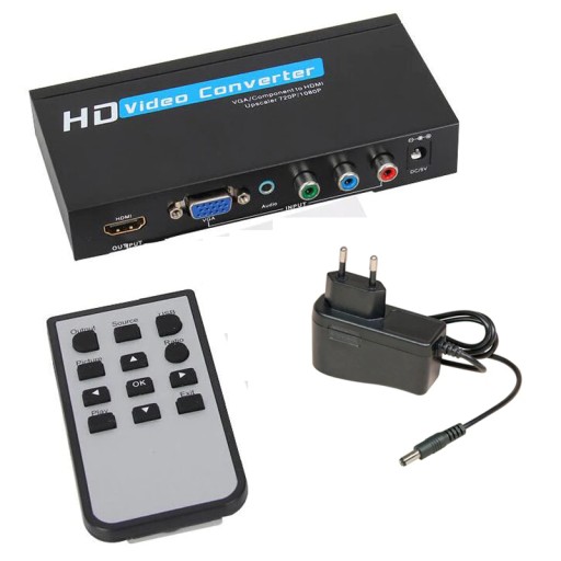 Konwerter VGA VIDEO YPbPr AUDIO do HDMI