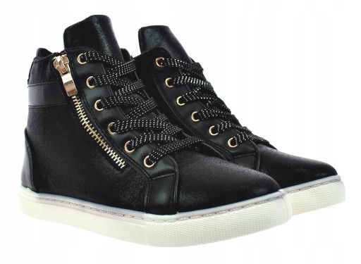 BOTKI SPORTOWE BUTY DZIECIĘCE CZARNE 5861 roz. 35