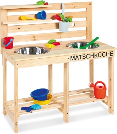Pinolino Drewniana kuchnia ogrodowa kuchnia błotna 3+