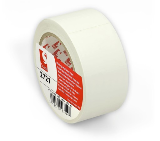 Taśma OSTRZEGAWCZA BHP SCAPA BIAŁA 33m 5cm