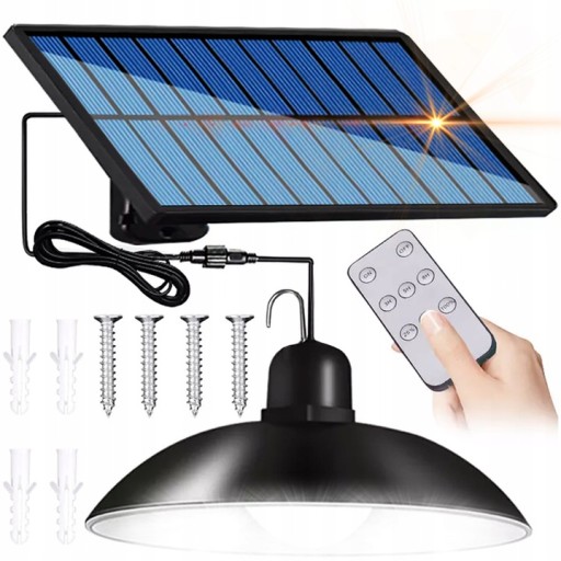 ŻYRANDOL LAMPA SOLARNA LED ŻARÓWKA OGRODOWA