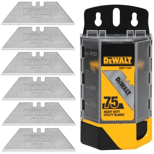 DEWALT DWHT11004-7 OSTRZA HARTOWANE DO NOŻA 75szt