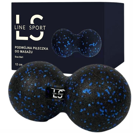 PIŁKA DO MASAŻU DUOBALL PODWÓJNA PIŁECZKA ROLLER TWARDA 12CM LINE SPORT