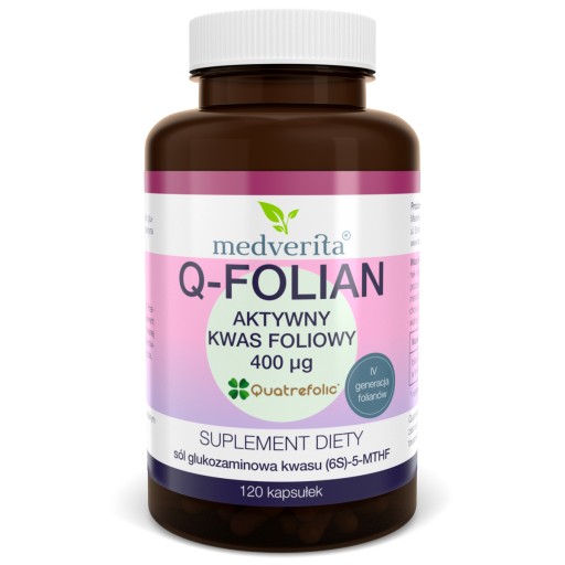 Folian 400ug Aktywny Kwas Foliowy 5-MTHF 120 kaps.