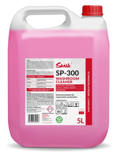 Swish SP-300 – Płyn do mycia łazienki, usuwa kamień, osady z mydła – 5 l