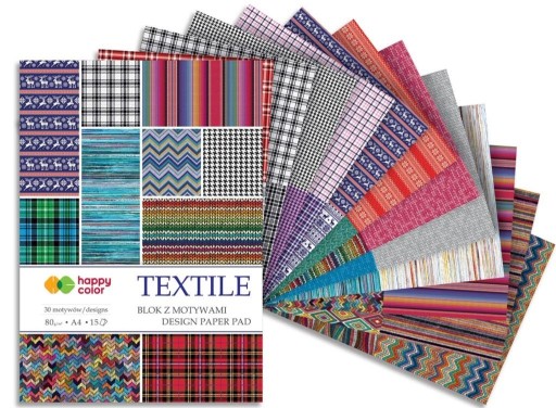 BLOK KREATYWNY Z MOTYWAMI Textile A4