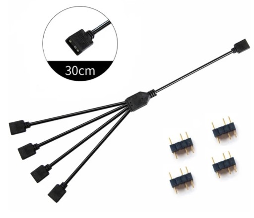 Rozdzielacz 3pin aRGB rozgałęźnik hub 4x3pin LED